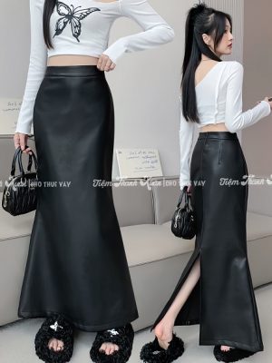Chân váy da đen đuôi cá – 60K/ngày – SM