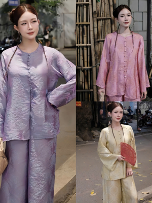 Pháp phục gấm nút tròn – 89k/ngày – SM