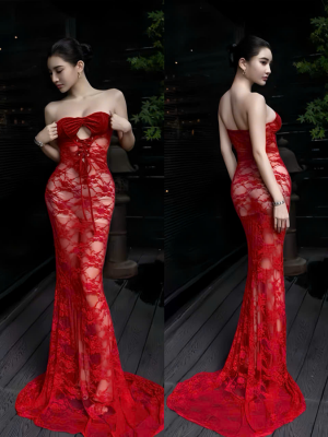 Đầm ren đỏ – 89K/ngày – SM