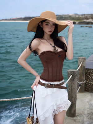 Áo corset nâu – 45K/ngày – SM