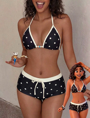 4 Bikini đen chấm bi – 89k/ngày – freesz
