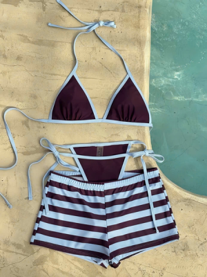 Bikini nâu viền xanh – 89k/ngày – freesz